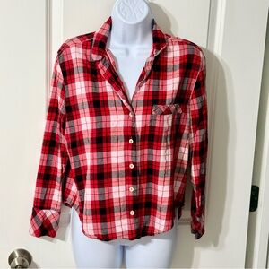 Victoria’s Secret Plaid Pajama Top Small